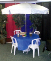 48" umbrella table