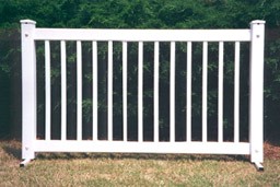 White picket PVC fence