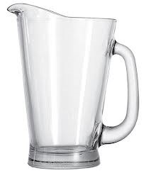 Glass pitcher for beer or soda